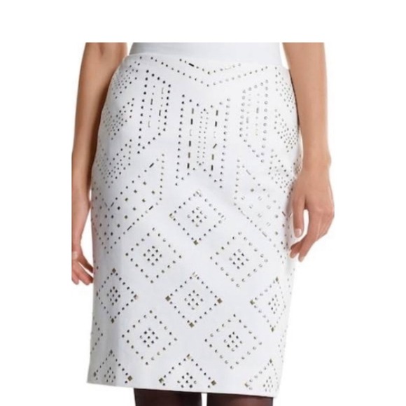 White House Black Market Skirt - Studded Embellished Pencil Skirt - Size 6‎ - Picture 1 of 8